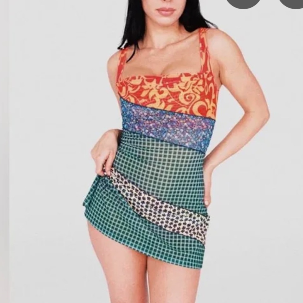 Miaou Multicolor Patchwork Sleeveless Blouse - image 5